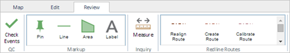 The review tab The review tab