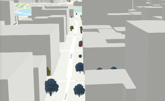 Buildings added to scene Buildings added to scene